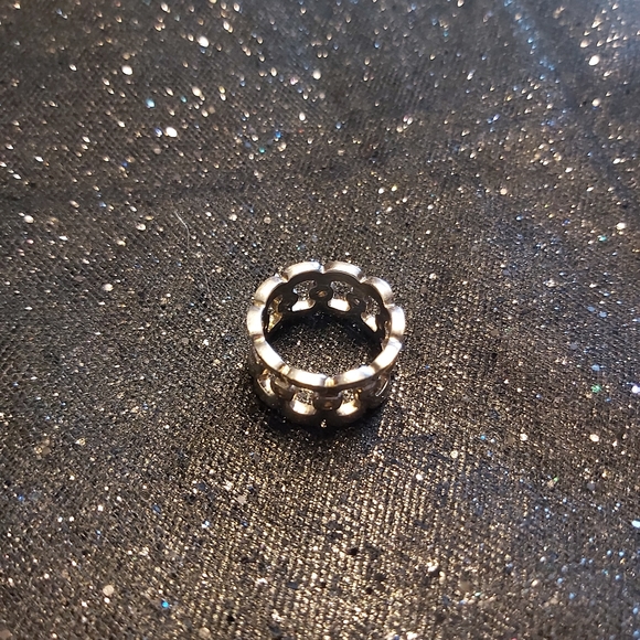 Sterling silver ring with yellow gemstones - Picture 2 of 3